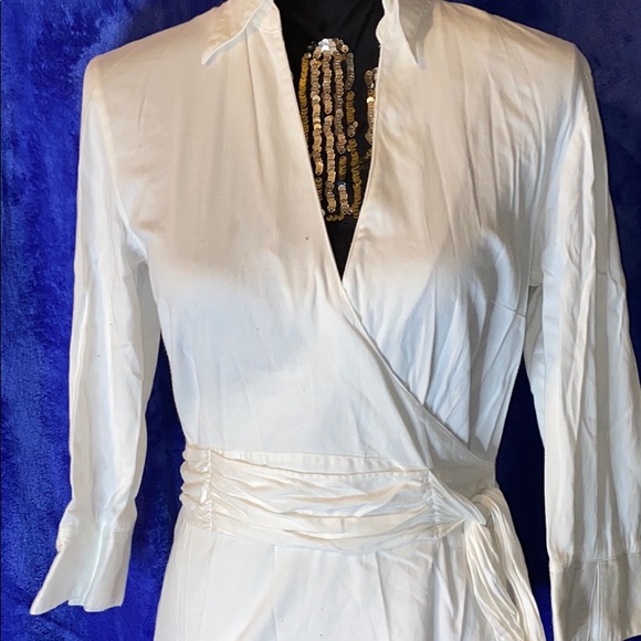 White Wrap Blouse - Picture 2 of 3